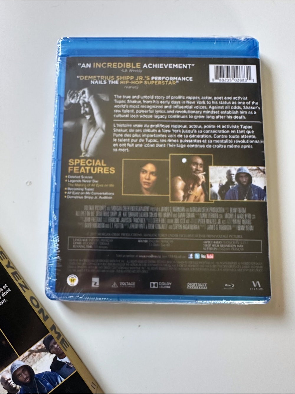 All Eyez On Me w/ Slipcover (Blu-ray, 2017) Demetrius Shipp Jr. - Picture 4 of 4